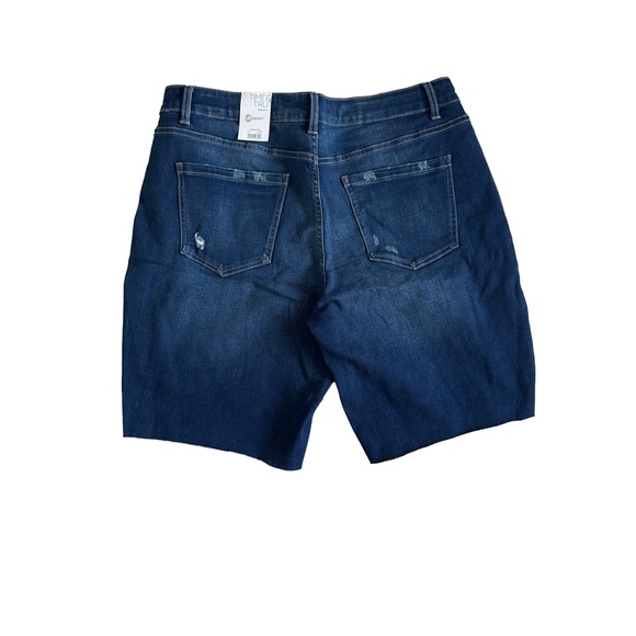 Time and Tru Dark Blue Distressed Women Shorts - Picture 2 of 2